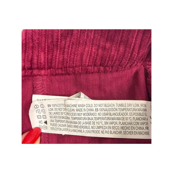 Forever 21 Burgundy Red Corduroy Mini Skirt RN#94981 Women’s XS Snap Front - Picture 5 of 6